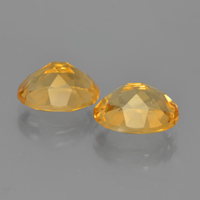 4.65天然金色黄水晶，椭圆形切割，9.8×7.7毫米，VVS