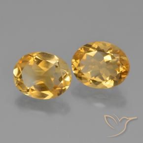 4.26克拉天然黄水晶，椭圆形，VVS-VS
