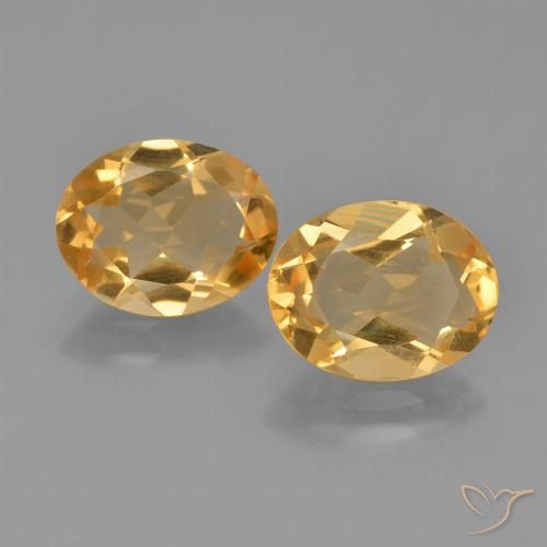 3.42ctw 天然 中深金色 黄水晶, 椭圆形, VVS-VS