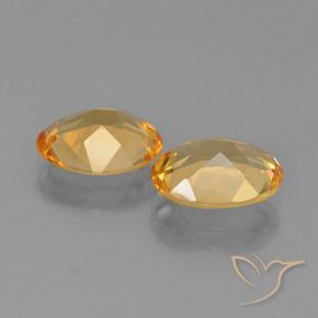 3.42克拉天然黄水晶，椭圆形，VVS-VS