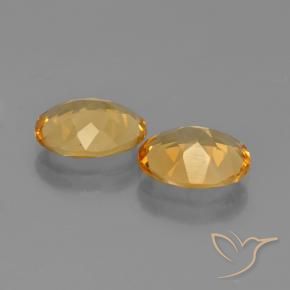 3.87克拉天然黄水晶，椭圆形，VS