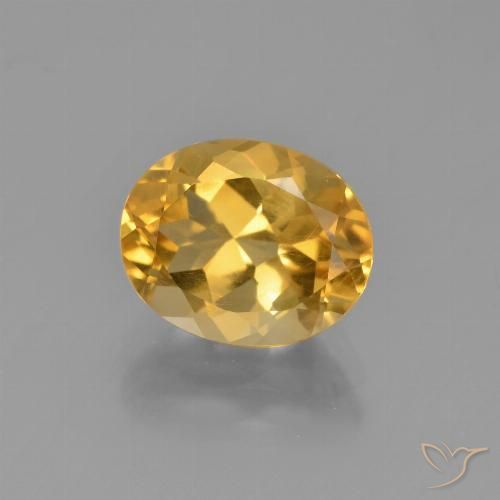 2.58克拉天然金色黄水晶，椭圆形切割，9.9×8毫米，VVS-VS