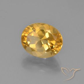 2.58克拉天然金色黄水晶，椭圆形切割，9.9×8毫米，VVS-VS