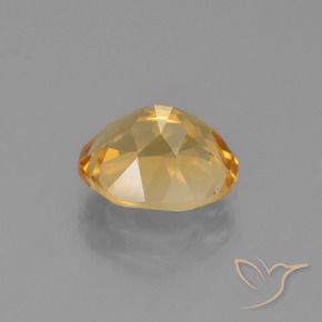 2.54克拉天然金色黄水晶，椭圆形切割，9.9×8.1毫米，VVS