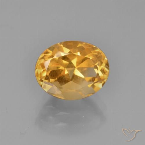 2.85ct 天然 橙金 黄水晶, 椭圆形, VVS-VS