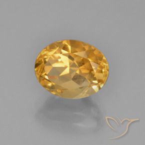 2.85克拉天然黄水晶，椭圆形，VVS-VS