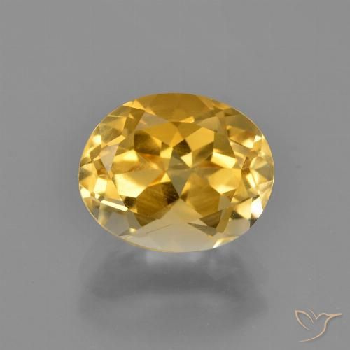 2.68ct 天然 中深金色 黄水晶, 椭圆形, VVS