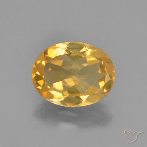 2.06ct 天然 中金 黄水晶, 椭圆形, VVS-VS