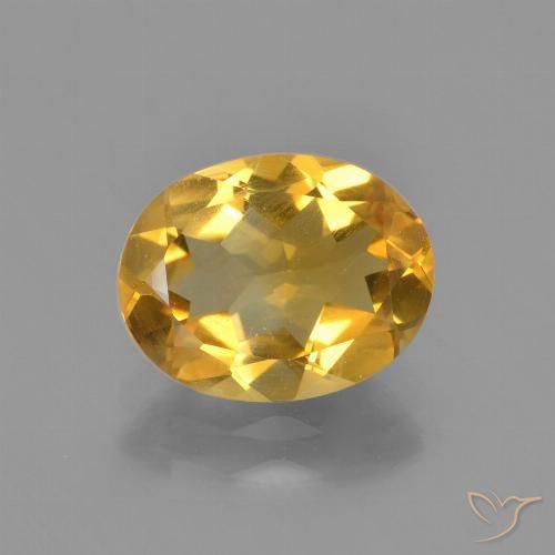 2.15ct 天然 中金 黄水晶, 椭圆形, VVS-VS