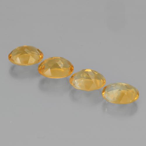 4.14天然金色黄水晶，椭圆形切割，7.7×5.9毫米，VS