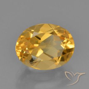 2.40克拉天然黄水晶，椭圆形，VS