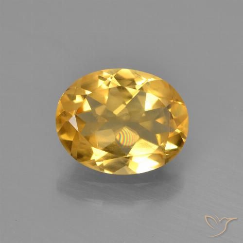 1.84ct 天然 金色 黄水晶, 椭圆形, VVS-VS
