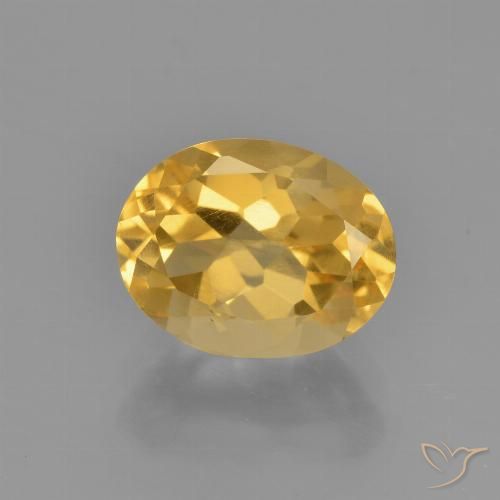 2.41ct 天然 亮金 黄水晶, 椭圆形, VVS