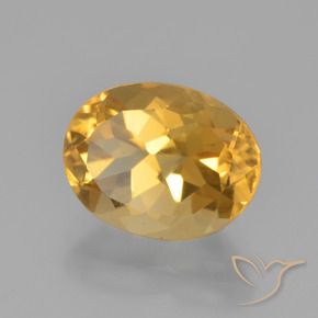 2.60克拉天然金色黄水晶，椭圆形切割，10.2×7.9毫米，VVS