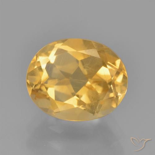 2.57ct 天然 亮金 黄水晶, 椭圆形, VS
