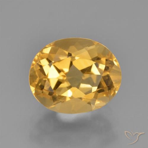 2.45ct 天然 深金橙色 黄水晶, 椭圆形, VS