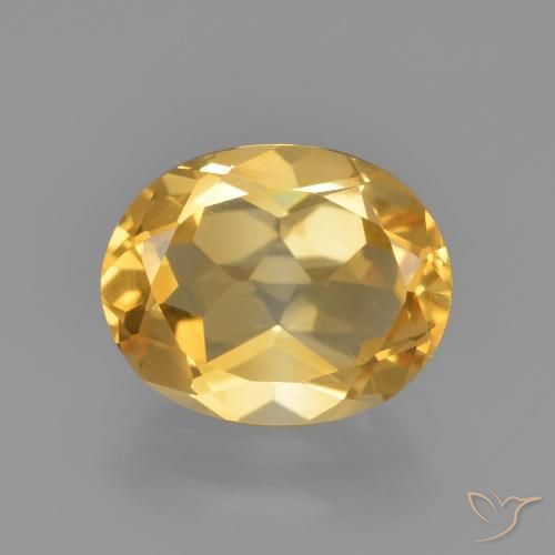 2.13ct 天然 中金 黄水晶, 椭圆形, VVS-VS