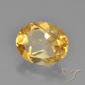 2.13克拉天然黄水晶，椭圆形，VVS-VS