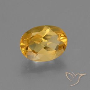 1.78克拉天然黄水晶，椭圆形，VVS-VS