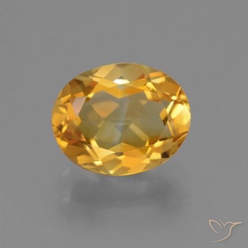2.40ct 天然 橙金 黄水晶, 椭圆形, VVS