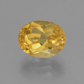 2.80克拉天然金色黄水晶，椭圆形切割，10×8毫米，VVS-VS
