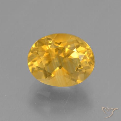 2.57ct 天然 亮金 黄水晶, 椭圆形, VVS-VS
