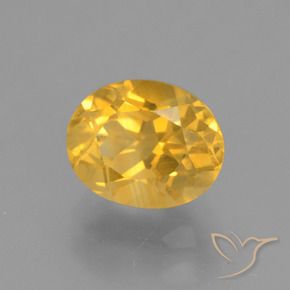 2.57克拉天然黄水晶，椭圆形，VVS-VS