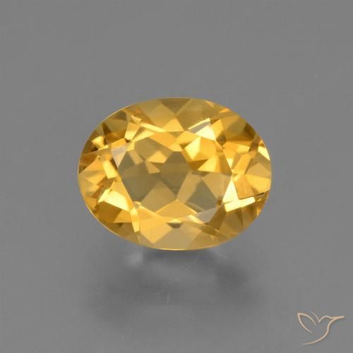 2.26ct 天然 亮金 黄水晶, 椭圆形, VVS
