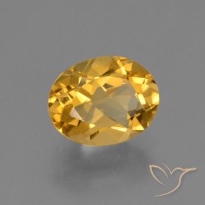 2.26克拉天然黄水晶，椭圆形，VVS