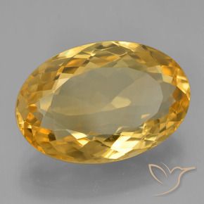 9.54克拉天然黄水晶，椭圆形，VVS