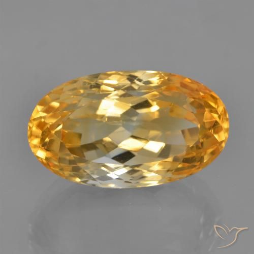 9.18ct 天然 深橙金 黄水晶, 椭圆形, VVS