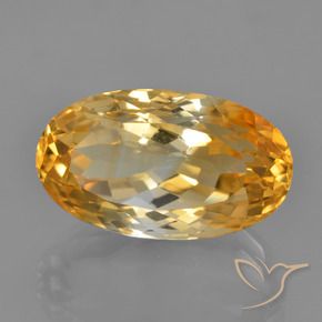 9.18克拉天然黄水晶，椭圆形，VVS