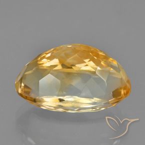 9.18克拉天然黄水晶，椭圆形，VVS