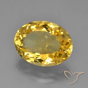 6.16克拉天然黄水晶，椭圆形，VVS