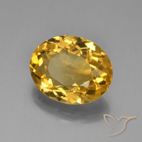 4.59克拉天然黄水晶，椭圆形，VVS