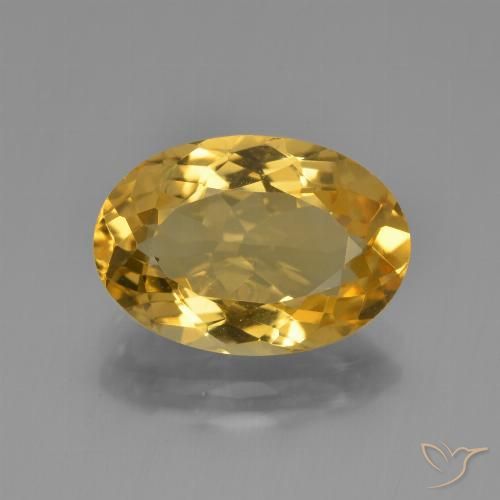 4.34ct 天然 金橙色 黄水晶, 椭圆形, VVS