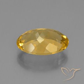 4.34克拉天然黄水晶，椭圆形，VVS