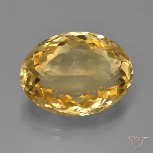 7.96ct 天然 金色 黄水晶, 椭圆形, VVS