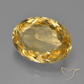 7.96克拉天然黄水晶，椭圆形，VVS