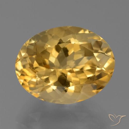 8.35ct 天然 金色 黄水晶, 椭圆形, VVS