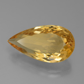 8.90克拉天然金色黄水晶，梨形，19.7×10.8毫米，VVS
