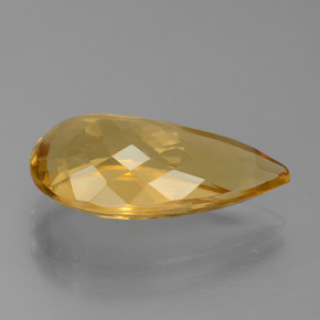 8.90克拉天然金色黄水晶，梨形，19.7×10.8毫米，VVS