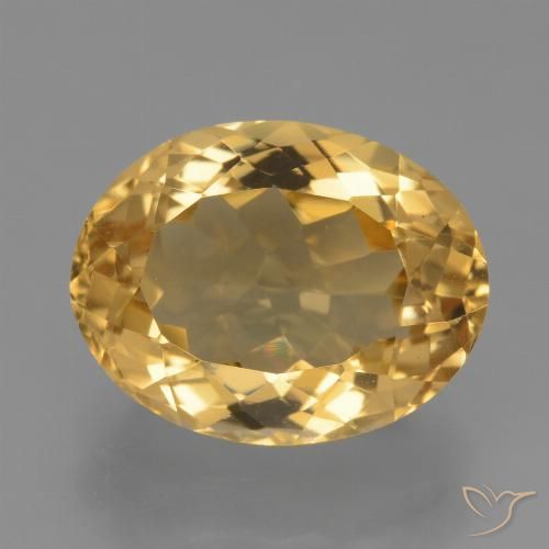 6.23ct 天然 深金橙色 黄水晶, 椭圆形, VVS