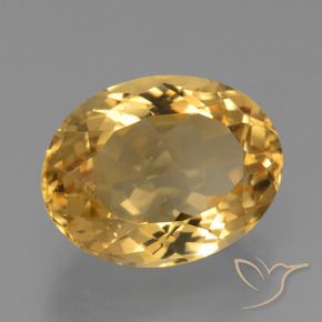 6.23克拉天然黄水晶，椭圆形，VVS