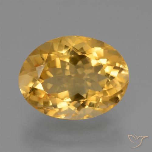 6.57ct 天然 深金橙色 黄水晶, 椭圆形, VVS-VS