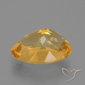 6.57克拉天然黄水晶，椭圆形，VVS-VS