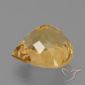7.27克拉天然黄水晶，梨形，VVS