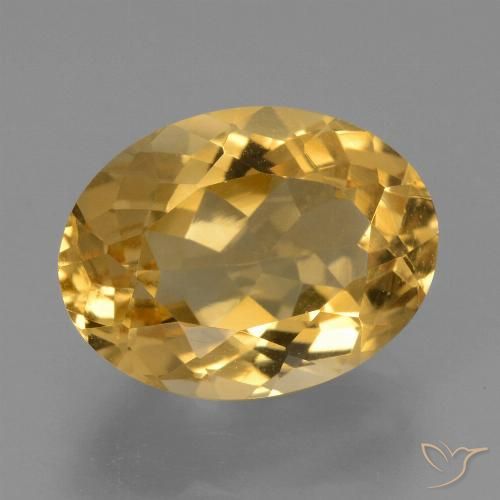 5.85ct 天然 深金橙色 黄水晶, 椭圆形, VVS