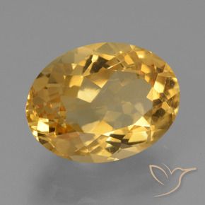 5.85克拉天然黄水晶，椭圆形，VVS