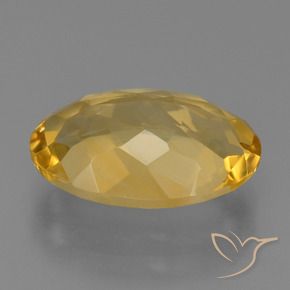 5.95克拉天然黄水晶，椭圆形，VVS